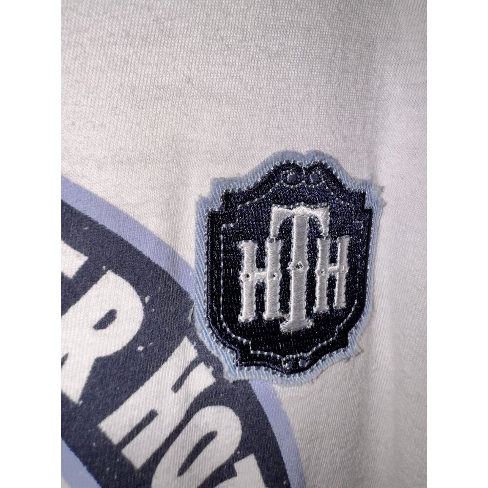 Disney Parks Hollywood Tower Hotel Long Sleeve Raglan T-Shirt XL Black & White 1 - Picture 2 of 3